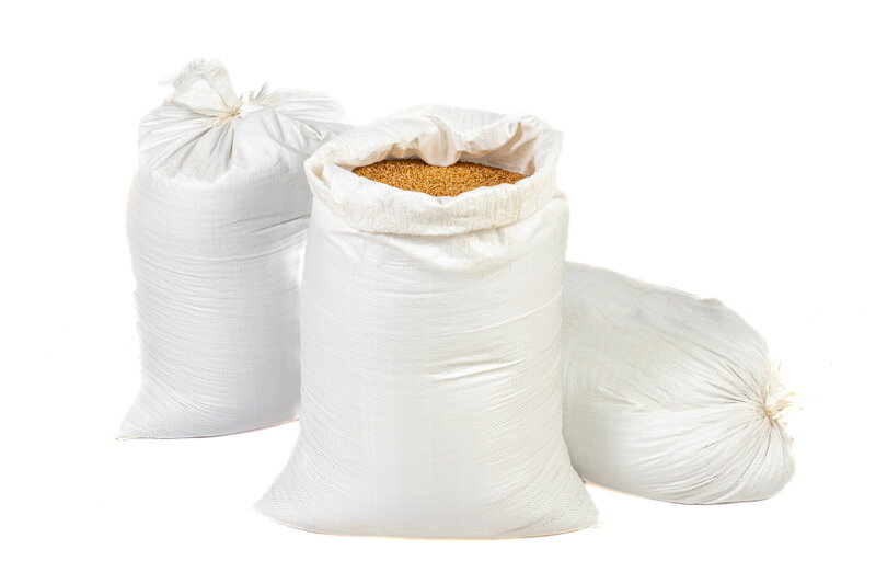 Vrece obilné polypropylénové 50 kg biele 60 X 110 cm Typ balenia: zväzok, Množstvo v balení: 50 ks (zväzok)