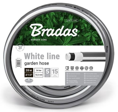 Záhradná hadica 5 vrstiev WHITE LINE 1/2" - 20 m /BRADAS/